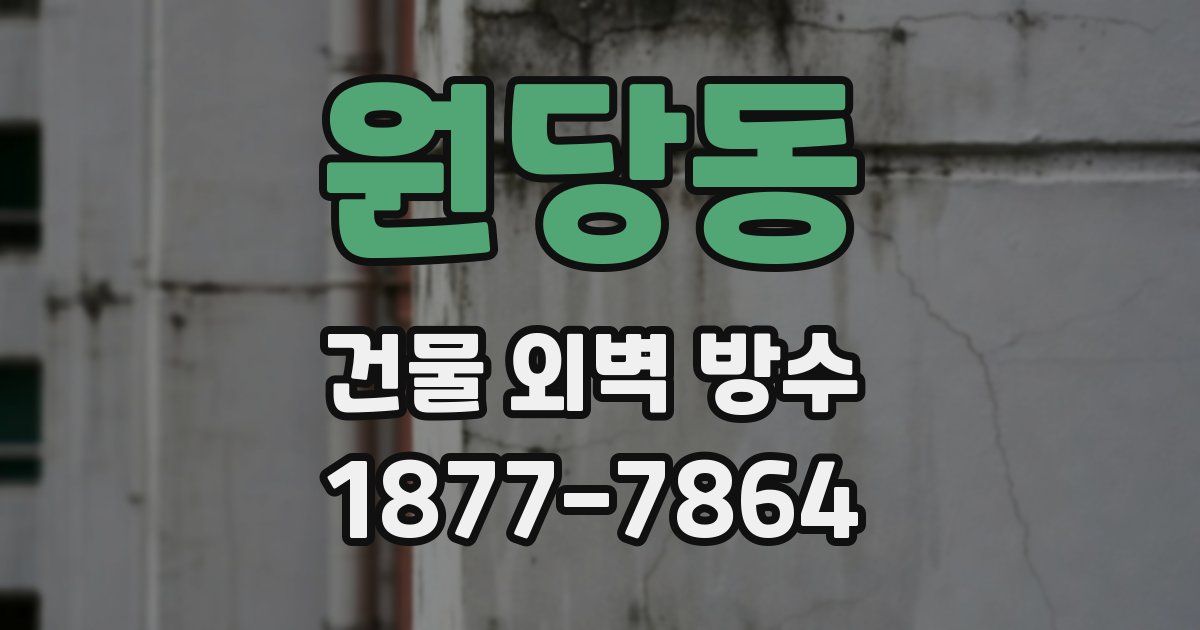 원당동 건물 외벽 방수