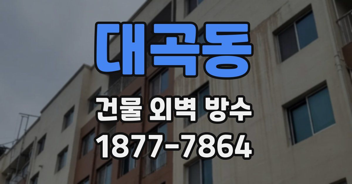 대곡동 건물 외벽 방수