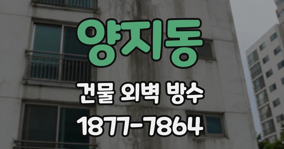 양지동 건물 외벽 방수
