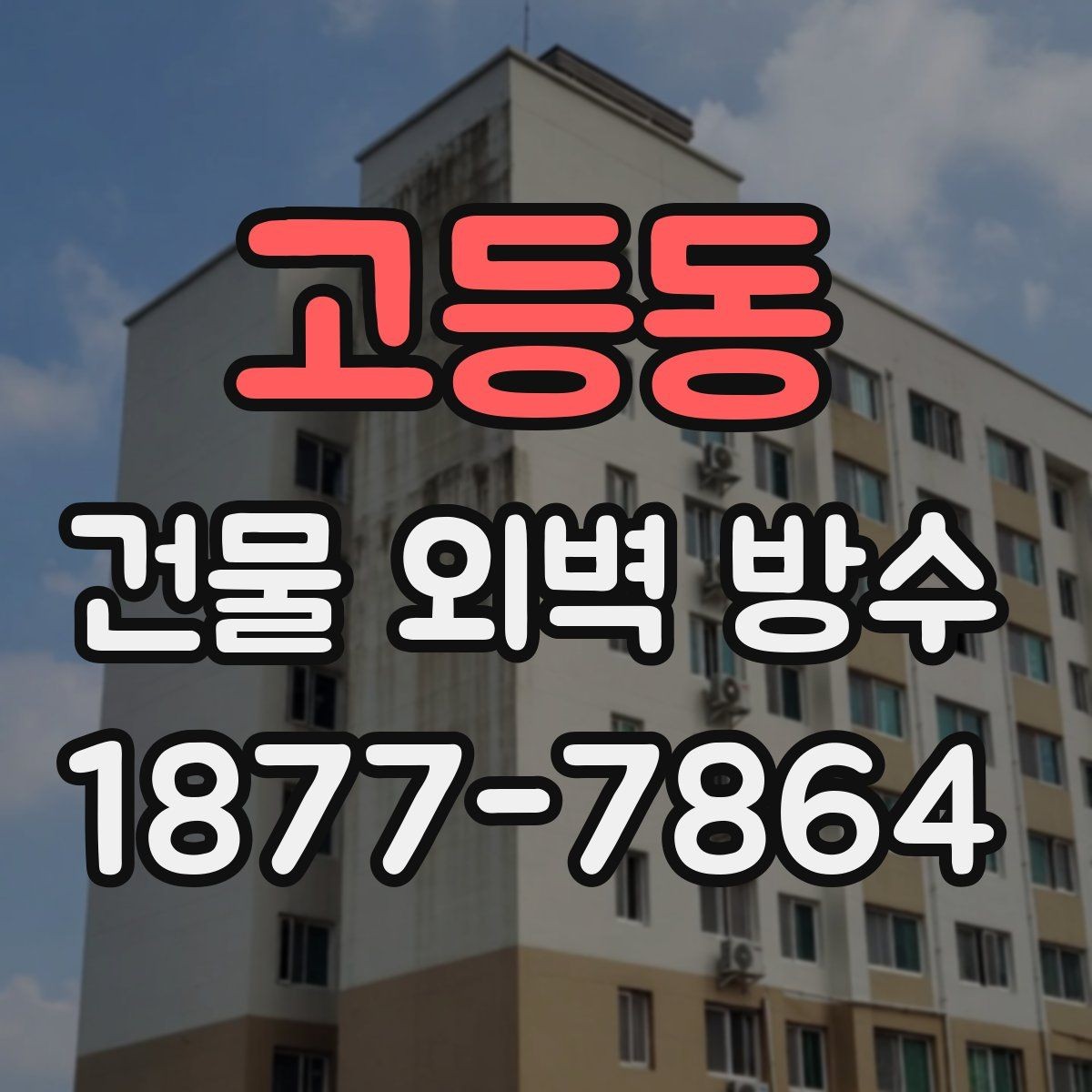 고등동 건물 외벽 방수 공사 전후 유지보수 계획