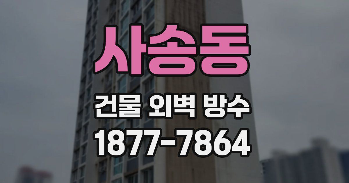 사송동 건물 외벽 방수