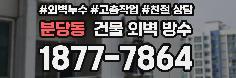 분당동 건물 외벽 방수
