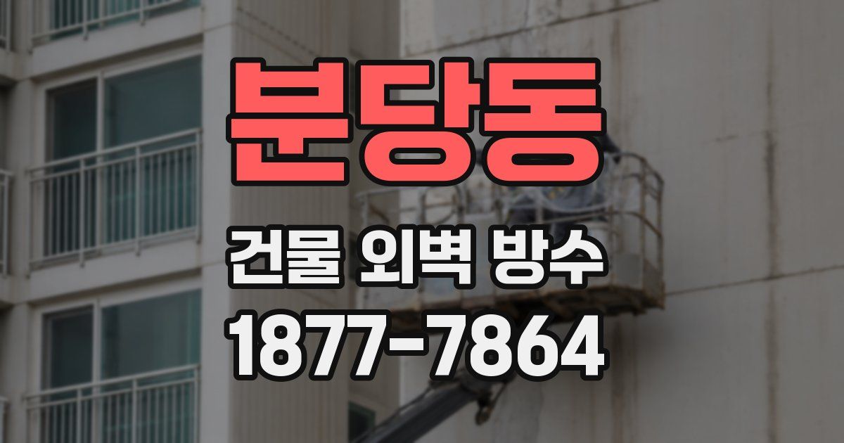 분당동 건물 외벽 방수