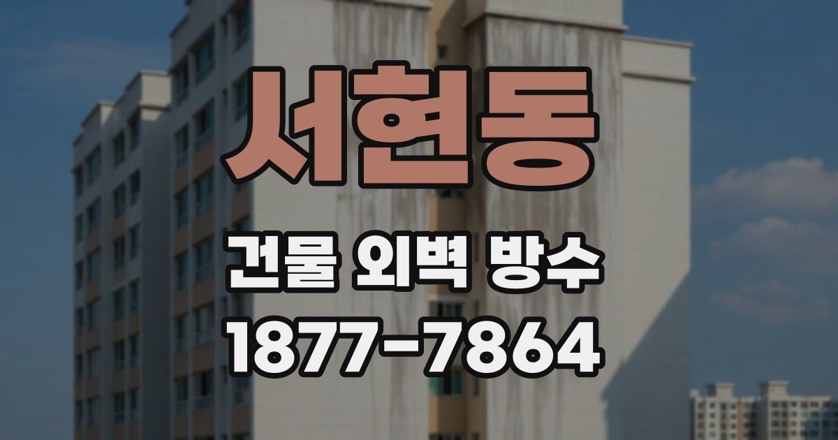 서현동 건물 외벽 방수