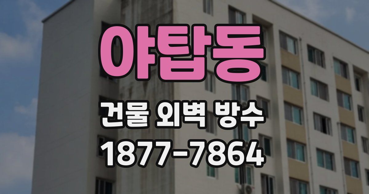 야탑동 건물 외벽 방수
