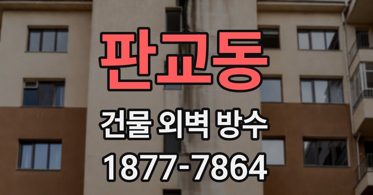 판교동 건물 외벽 방수