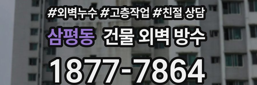 삼평동 건물 외벽 방수