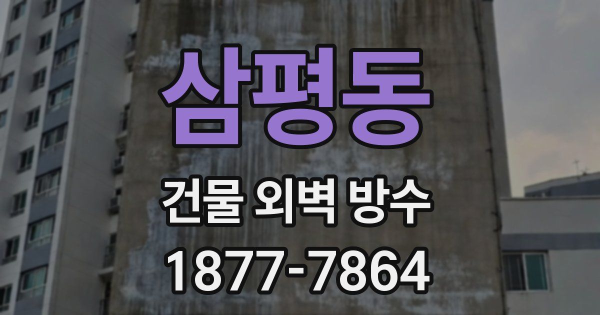 삼평동 건물 외벽 방수