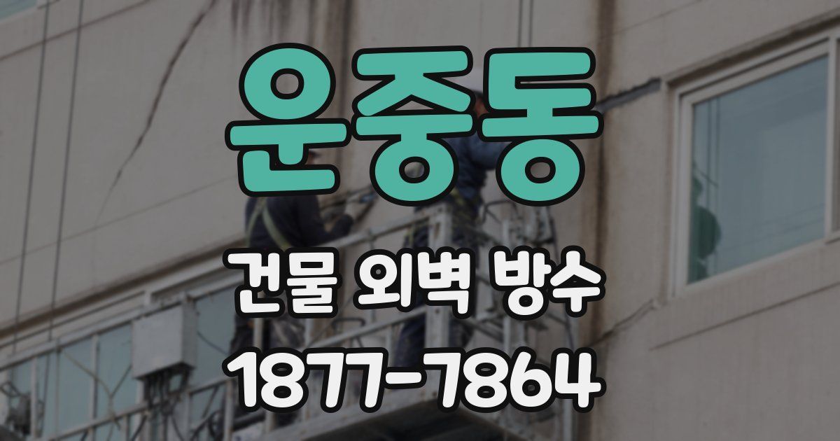 운중동 건물 외벽 방수