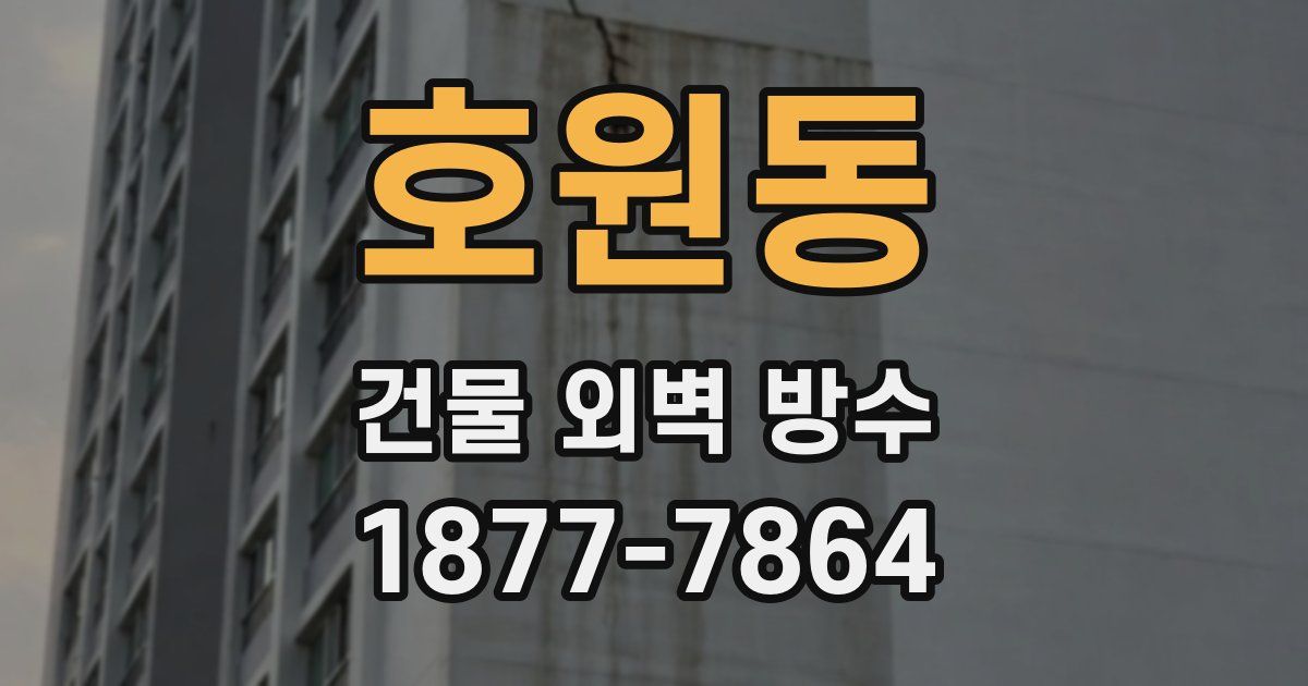 호원동 건물 외벽 방수