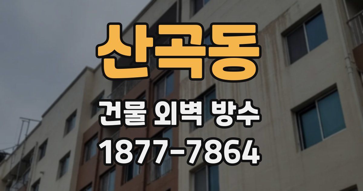 산곡동 건물 외벽 방수