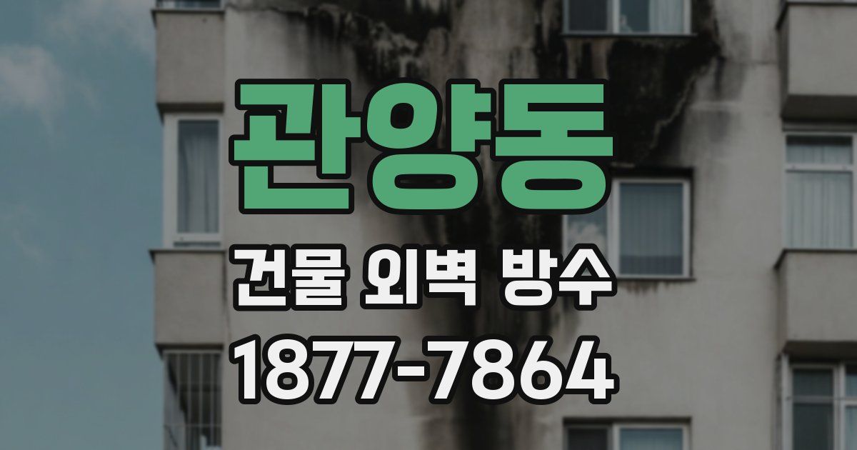 관양동 건물 외벽 방수