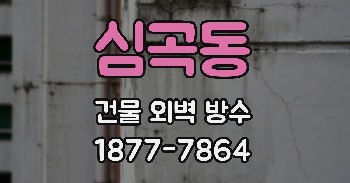 심곡동 건물 외벽 방수