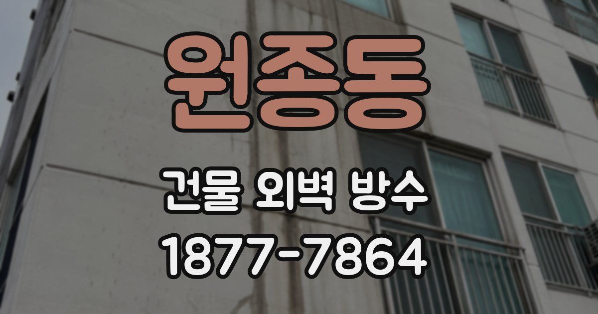 원종동 건물 외벽 방수