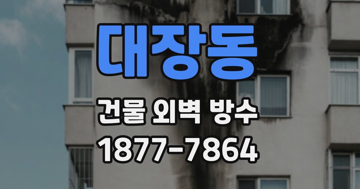 대장동 건물 외벽 방수