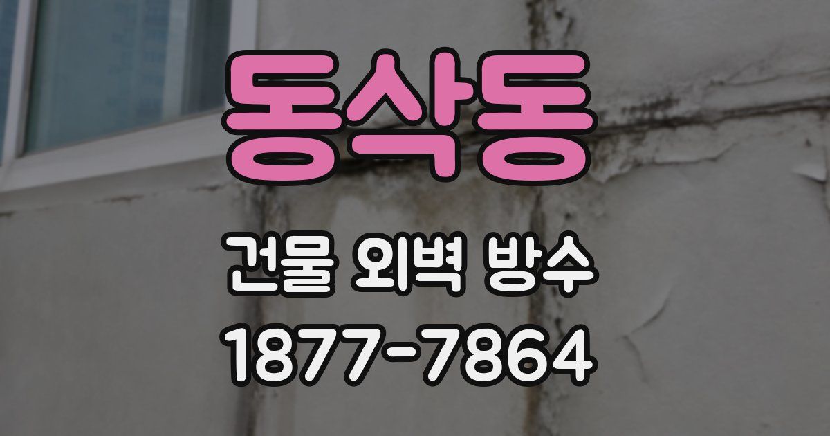 동삭동 건물 외벽 방수
