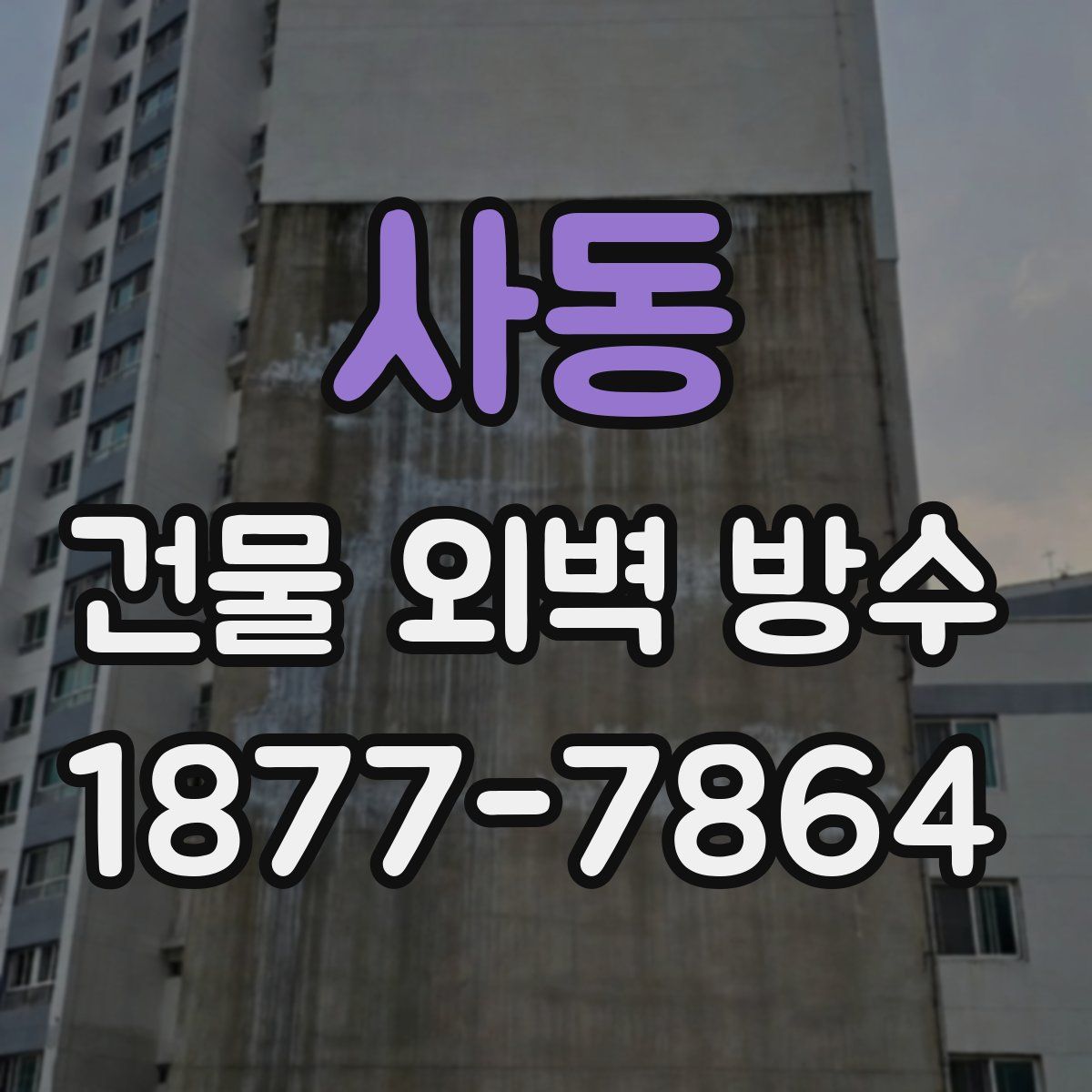 사동 건물 외벽 방수