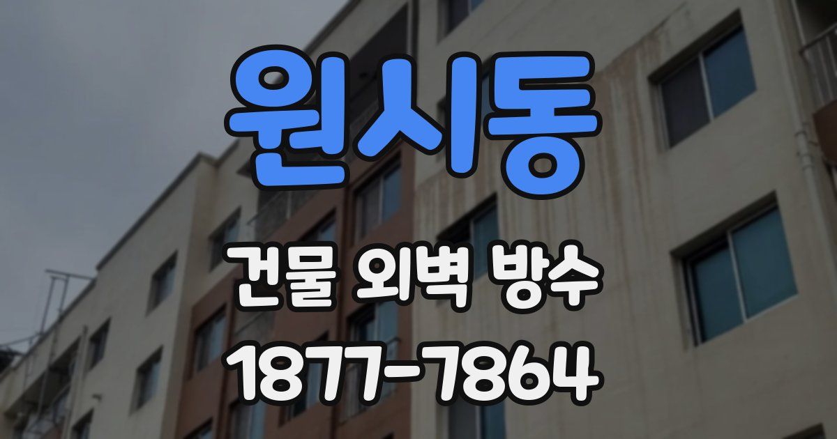 원시동 건물 외벽 방수