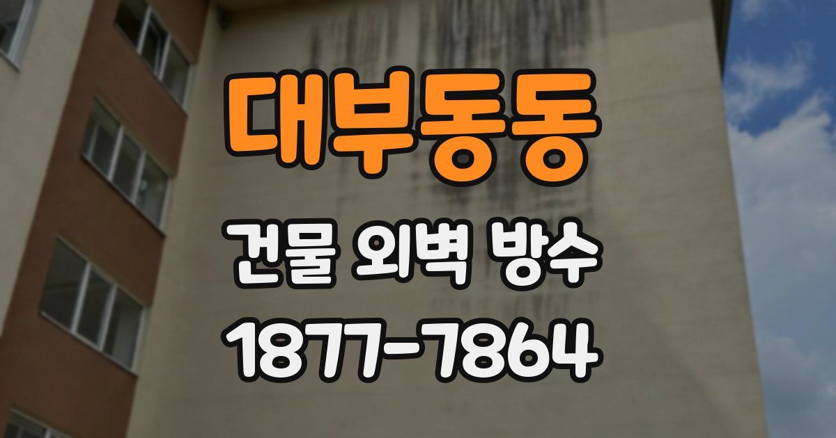 대부동동 건물 외벽 방수