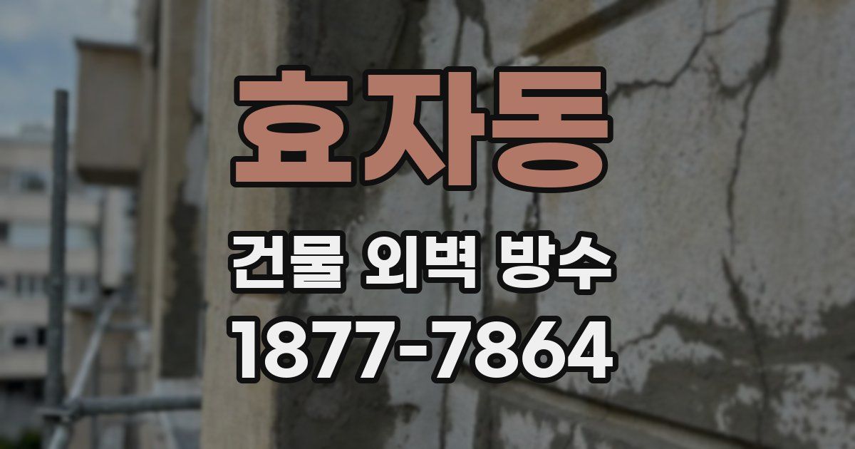 효자동 건물 외벽 방수