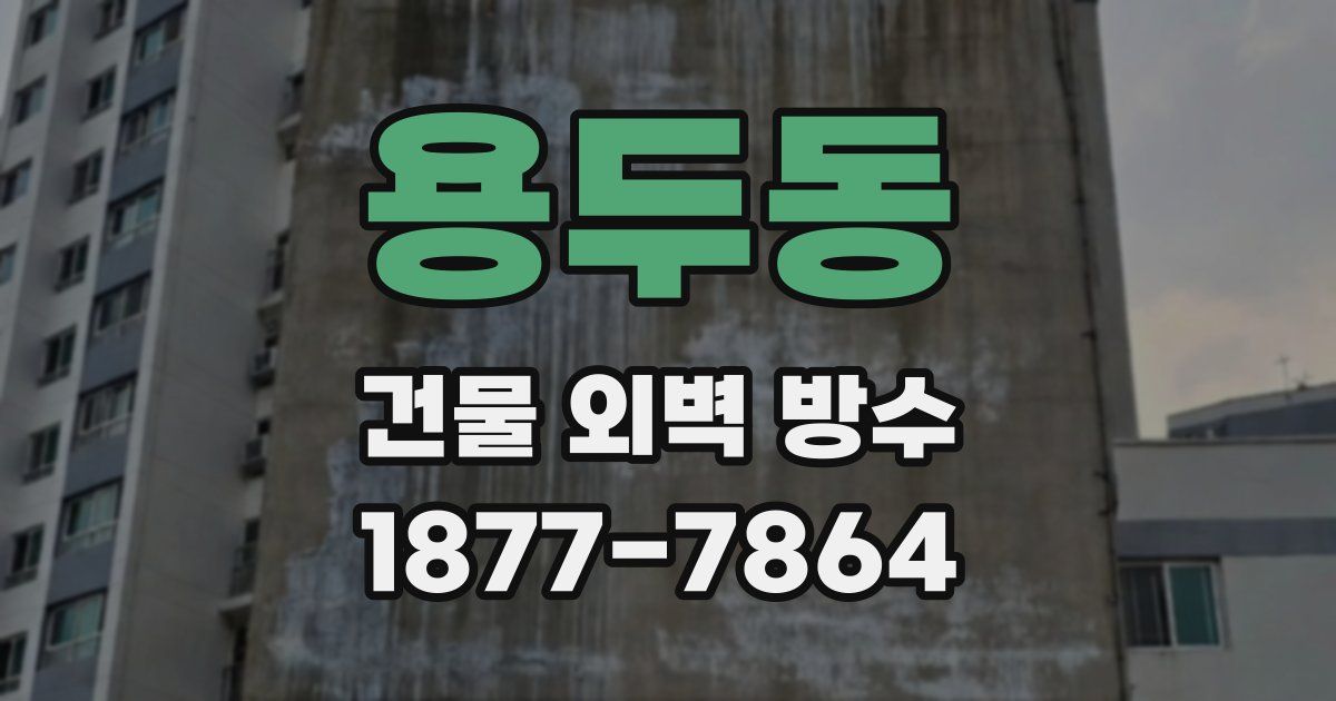 용두동 건물 외벽 방수