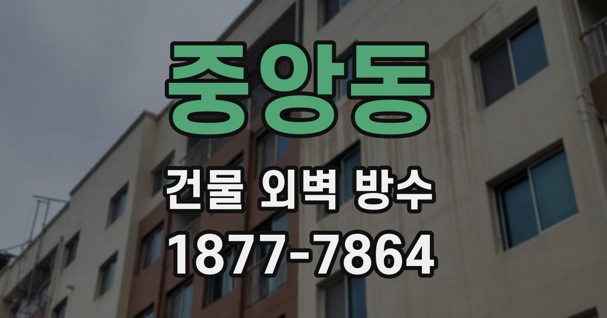 중앙동 건물 외벽 방수