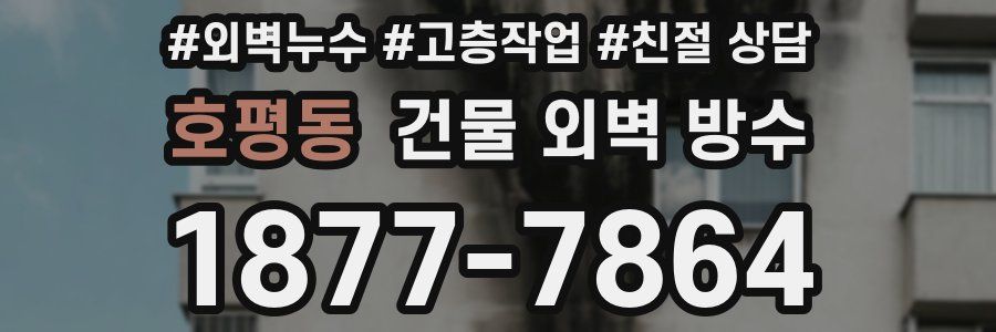호평동 건물 외벽 방수