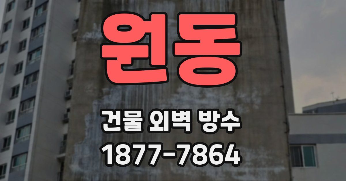 원동 건물 외벽 방수