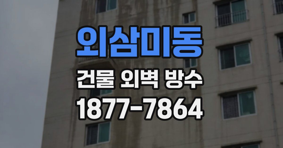 외삼미동 건물 외벽 방수