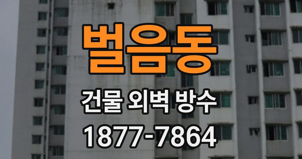 벌음동 건물 외벽 방수