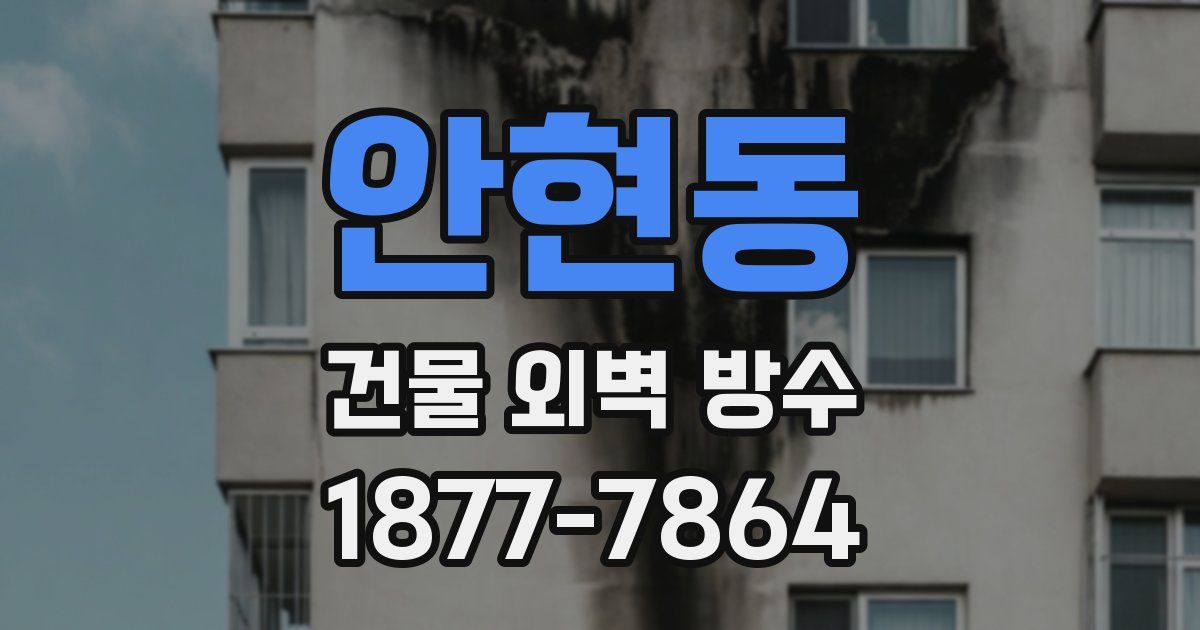 안현동 건물 외벽 방수