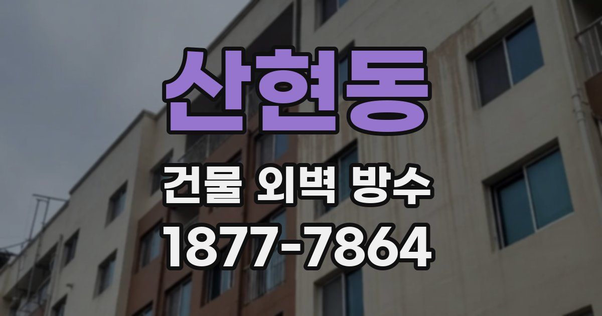 산현동 건물 외벽 방수