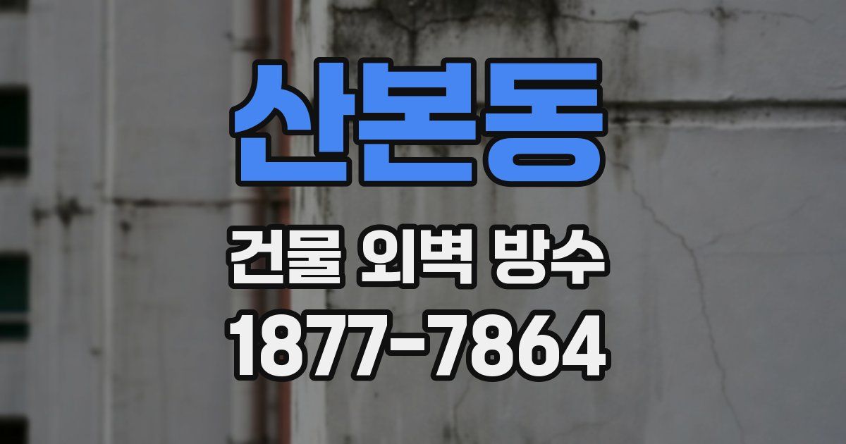 산본동 건물 외벽 방수