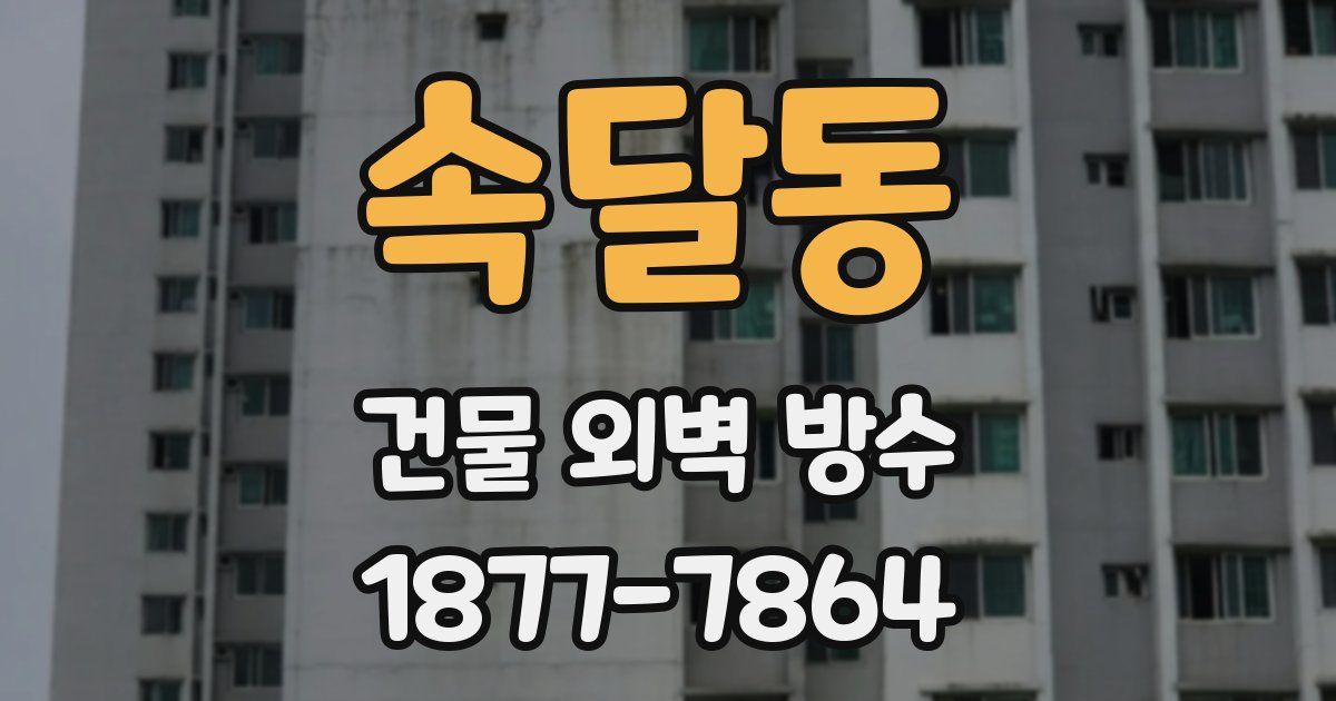 속달동 건물 외벽 방수