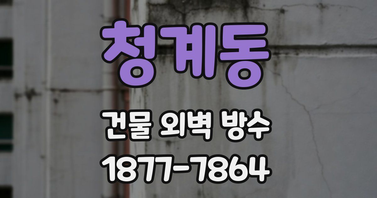 청계동 건물 외벽 방수