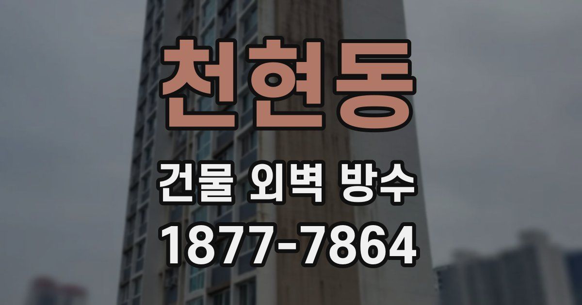 천현동 건물 외벽 방수