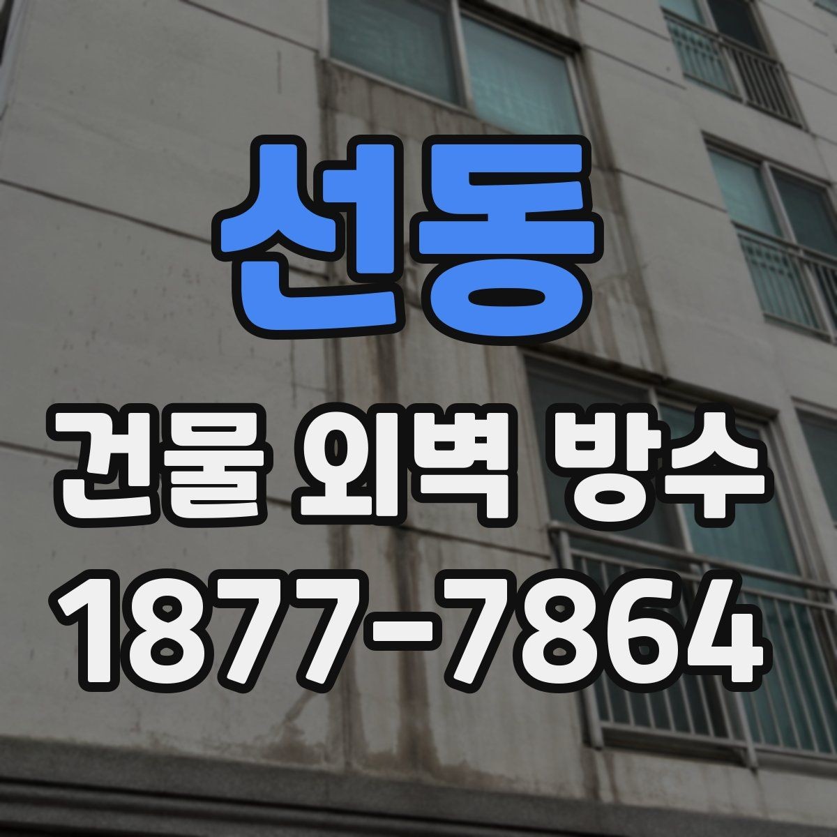 선동 건물 외벽 방수 시공 사례로 알아보는 참고점