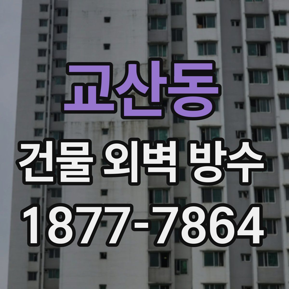 교산동 건물 외벽 방수
