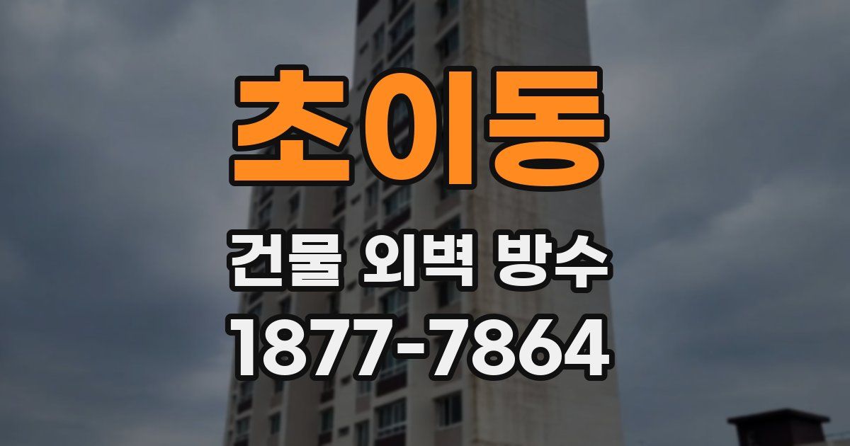 초이동 건물 외벽 방수