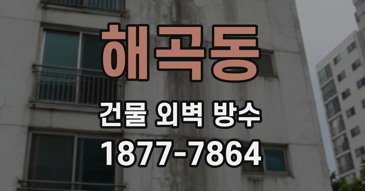 해곡동 건물 외벽 방수