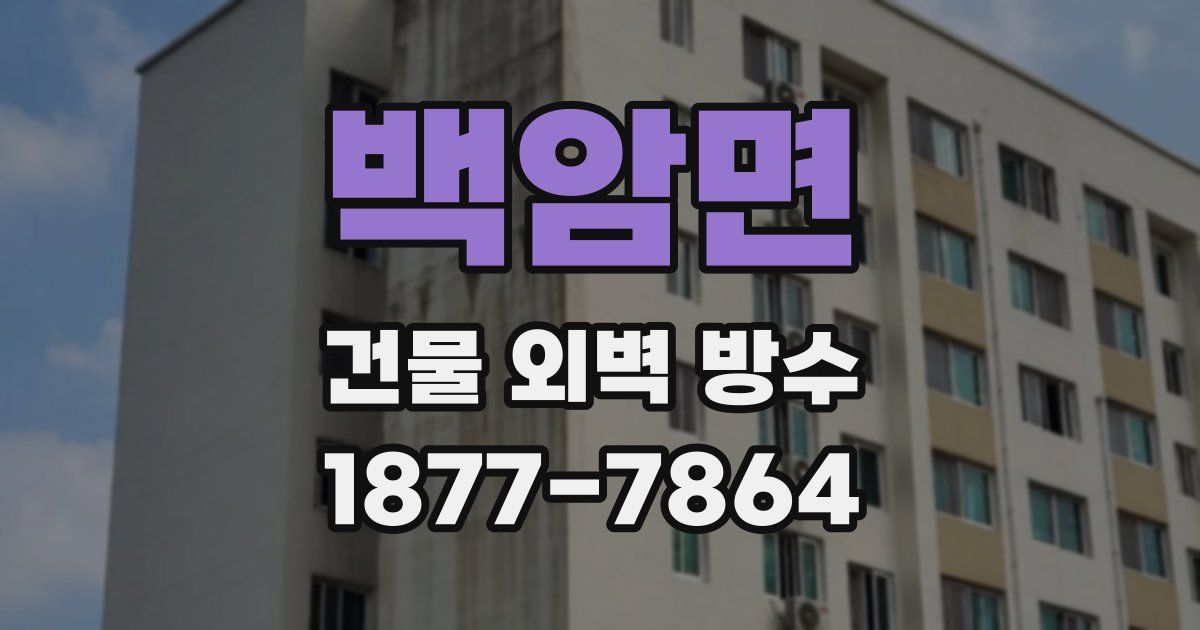 백암면 건물 외벽 방수