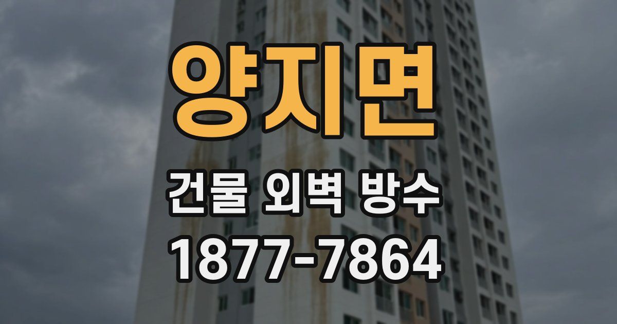 양지면 건물 외벽 방수