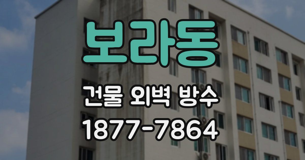 보라동 건물 외벽 방수