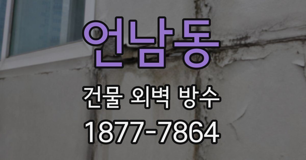 언남동 건물 외벽 방수