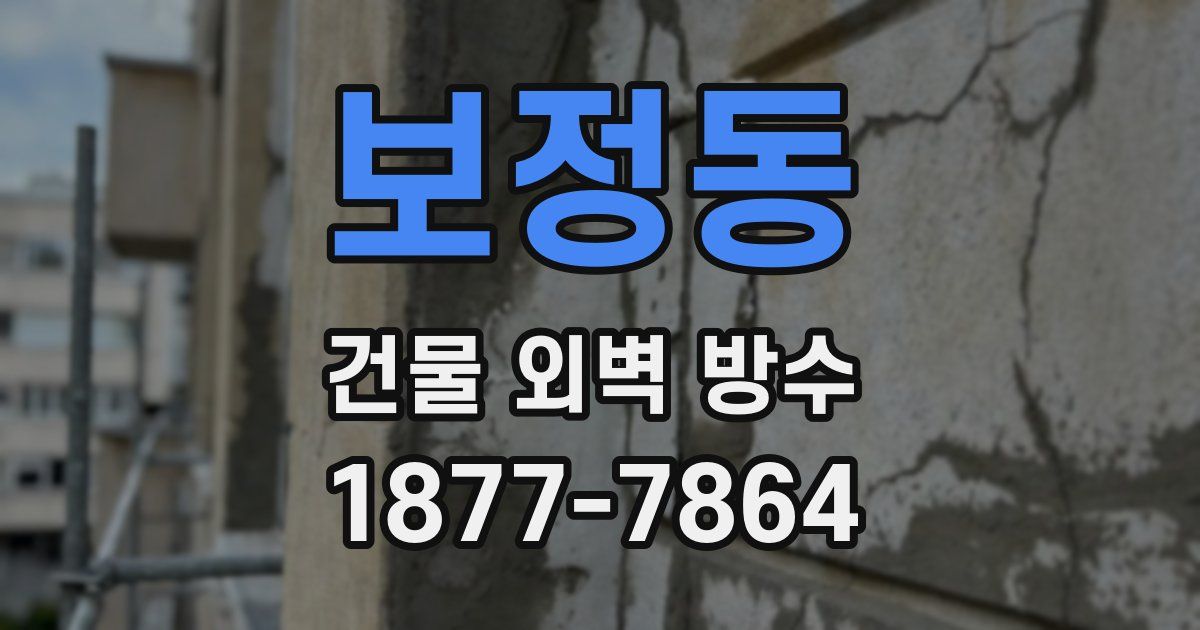 보정동 건물 외벽 방수