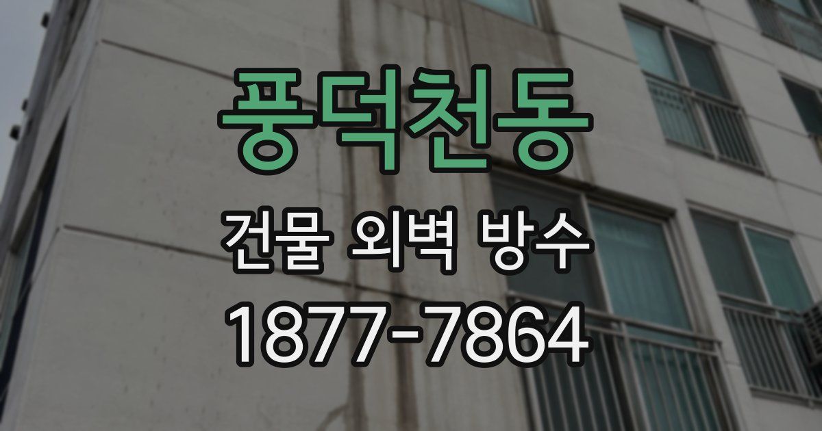 풍덕천동 건물 외벽 방수
