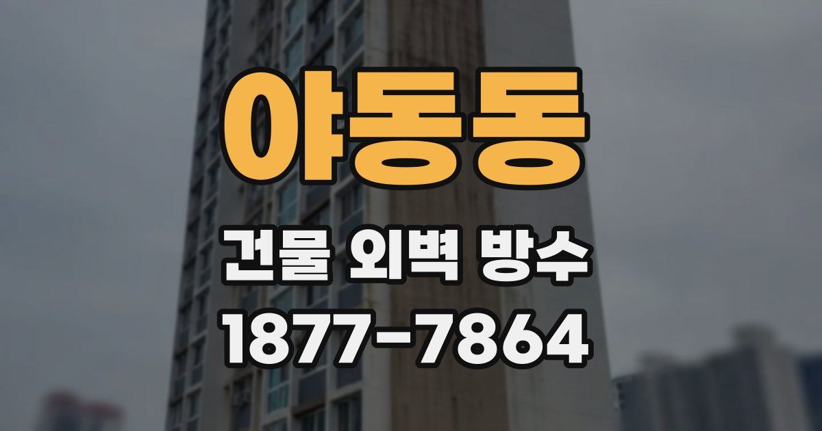 야동동 건물 외벽 방수