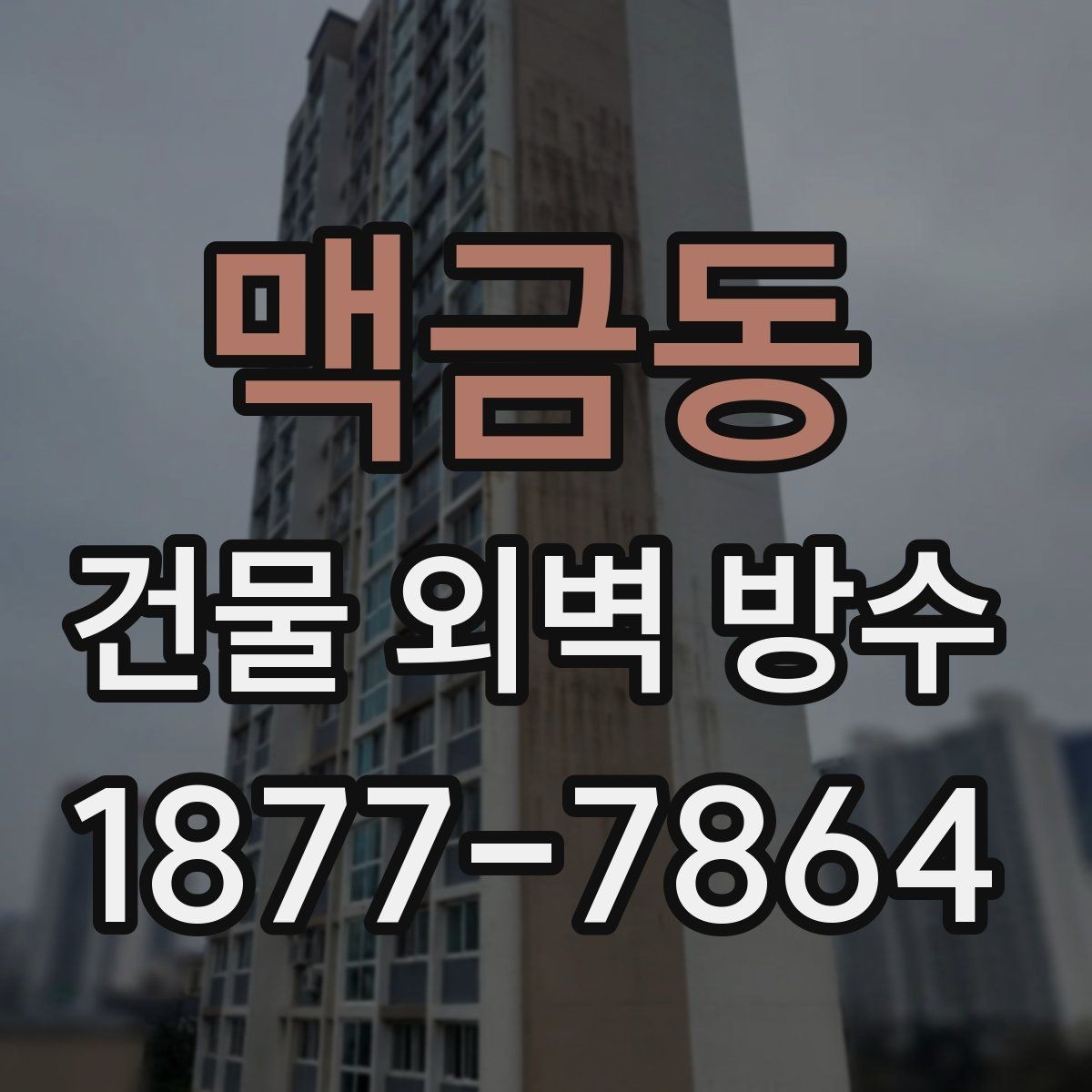 맥금동 건물 외벽 방수 부분 보수와 전체 시공 비교