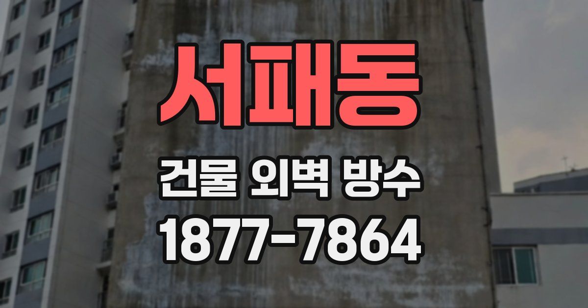서패동 건물 외벽 방수