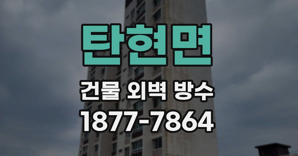 탄현면 건물 외벽 방수